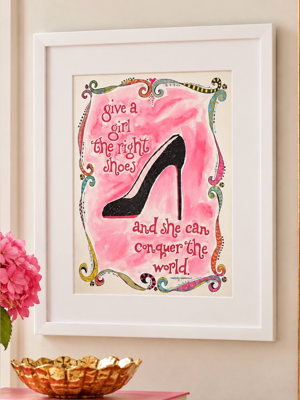 NWOT Whimsical Creative Wall Art Print Sassy Chic Inspirational Artsy